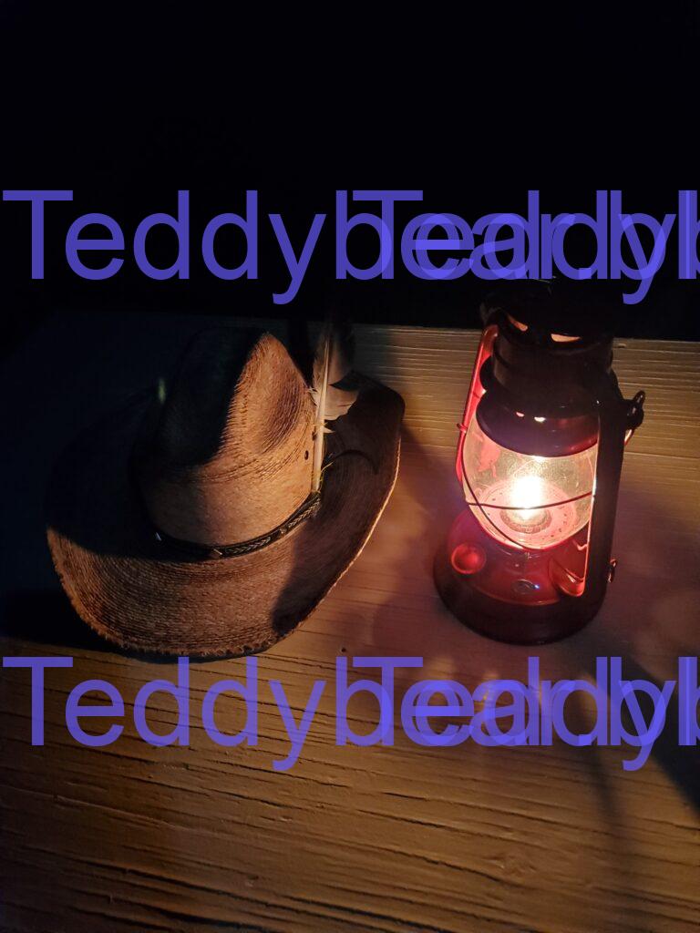 Cowboys hat and lantern